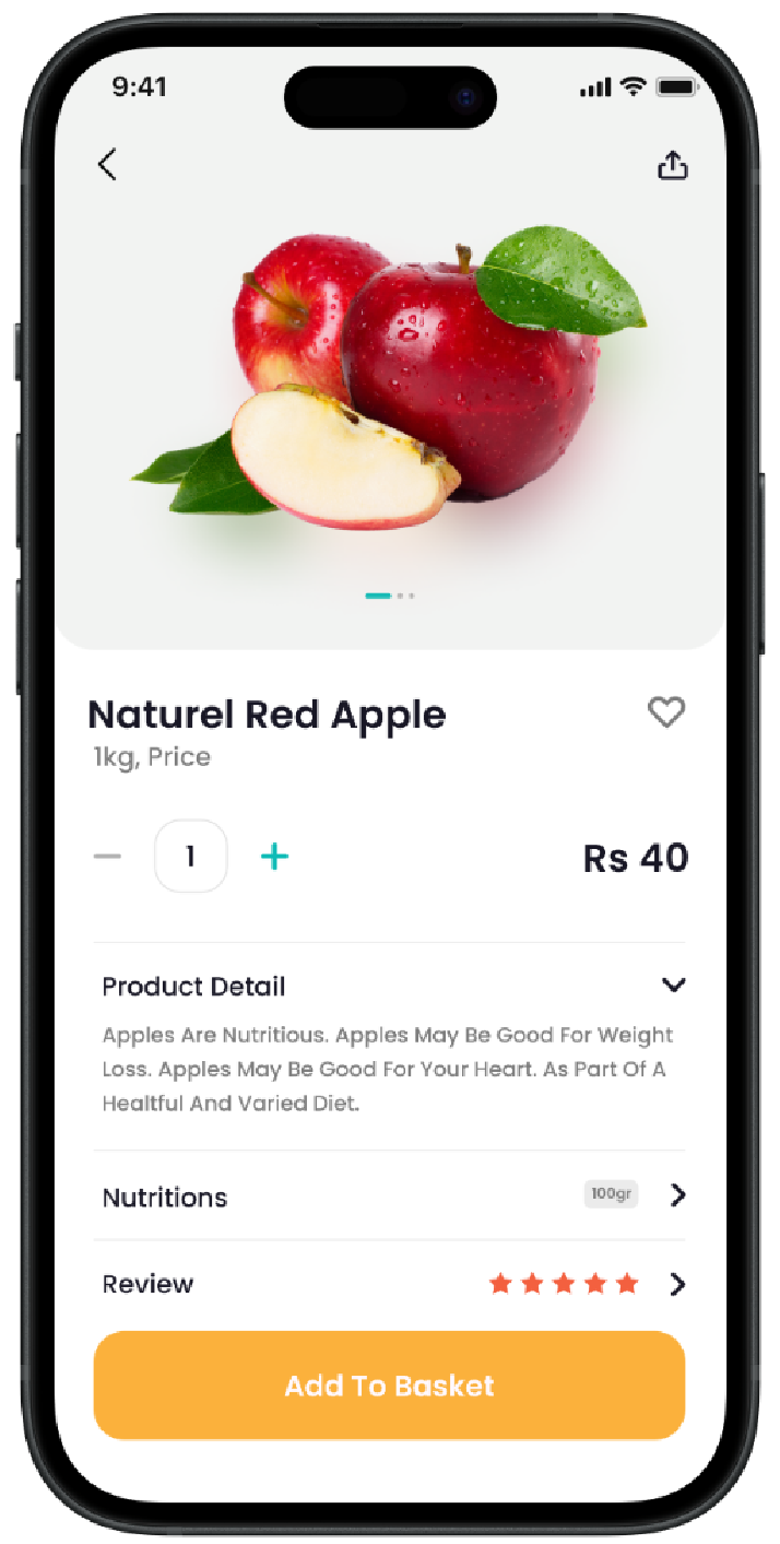 Freegi App Screenshot - Natural Red Apple